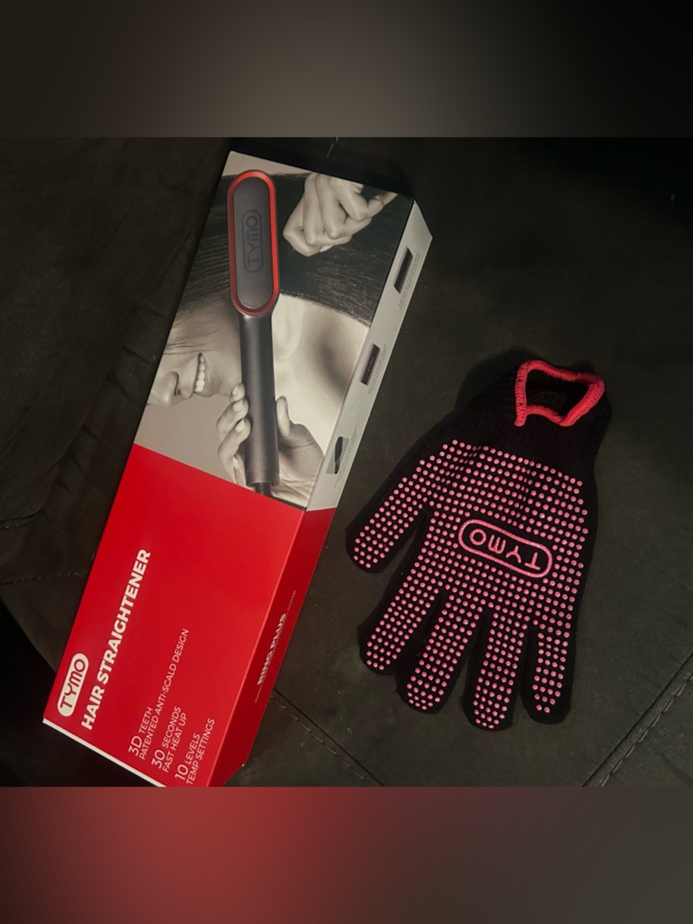 TYMO Ring Plus Hair Straightener with Heat-Resistant Glove
